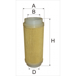 Wkład filtra oleju hydraulicznego WH 586 - Zastosowanie: Mini ładowarka UNC 60