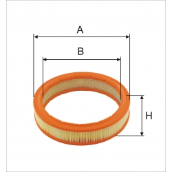 Wkład filtra powietrza WPO 034 - Zamiennik: WA 20-260, WA 20-260/1, C 2852, C 2852/1, C 2852/2, C 2852/5, C 2873/1, AR 201, SA 452