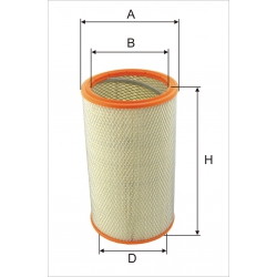 Wkład filtra powietrza WPO 231-05 - Zastosowanie: Sprężarki SCS 75, 90, 100