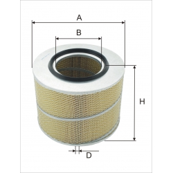 Wkład filtra powietrza WPO 326 - Zamiennik: C 331015, AM 440, SA 14792