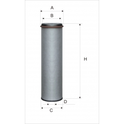 Wkład filtra powietrza WPO 348 - Zamiennik: WA 40-1100, CF 1300, AM 402W, SA 11793