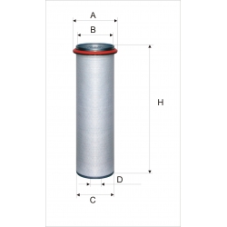 Wkład filtra powietrza WPO 387 - Zamiennik: WA 40-850, CF 1200, AM 405W, SA 11791