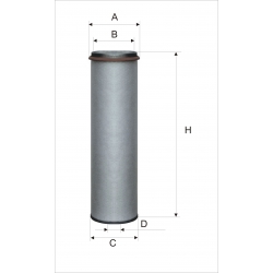 Wkład filtra powietrza WPO 469 - Zamiennik: WA 40-830, CF 1320, AM 455W, SA 17216