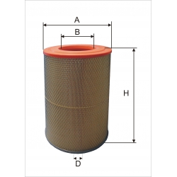 Wkład filtra powietrza WPO 626 - Zamiennik: C 25860, AM 464, SA 17860