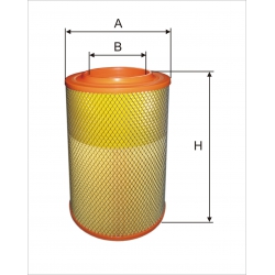 Wkład filtra powietrza WPO 629 - Zamiennik: C 22580, C 22580/1, AM 447/9, SA 16378