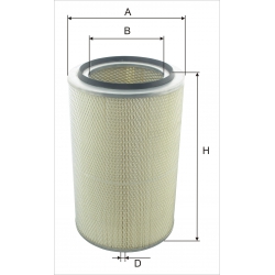 Wkład filtra powietrza WPO 643 - Zamiennik: WA 30-1451, C 30850/3, SA 17297