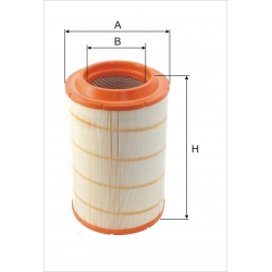 Wkład filtra powietrza WPO 705 - Zamiennik: C 27998/3, AM 447/8, SA 16432