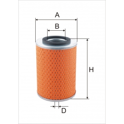 Wkład filtra oleju WO 166x - Zamienniki: WO 30-80x, H 1275x, OM 514/2