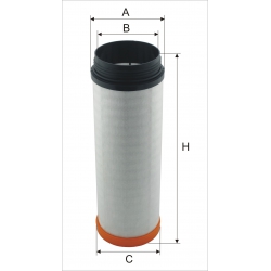 Wkład filtra powietrza WPO 800 - Zamienniki: WA 411640, CF 640, AM 446/3W, SA 17283