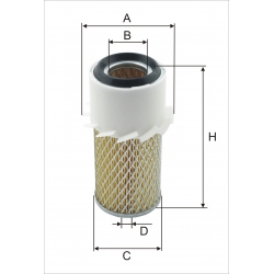 Wkład filtra powietrza WPO 833 - Zamienniki: C 934 X , SA 11608 K